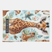 Linge De Cuisine Motif vintage Cute Baby Giraffe (Horizontal)