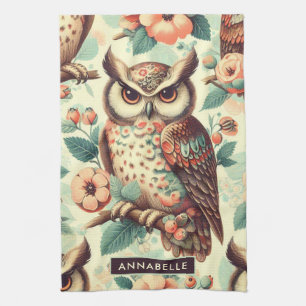 Linge De Cuisine Motif vintage Cute Owl