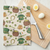 Linge De Cuisine Motif vintage d'icône de l'Irlande (Quart Plié)