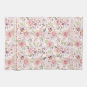 Linge De Cuisine motif vintage rose pastel (Horizontal)
