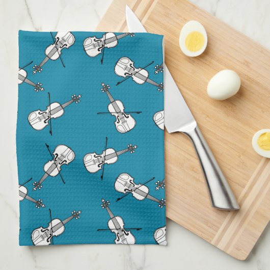 Linge De Cuisine Motif violon (Quart Plié)