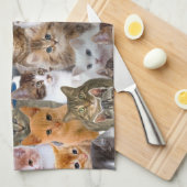 Linge De Cuisine Motif Visages de chat (Quart Plié)