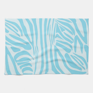 Linge De Cuisine Motif Zèbre Bleu
