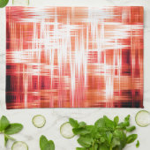 Linge De Cuisine Motif zigzag rouge (Plié)