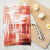 Linge De Cuisine Motif zigzag rouge (Quart Plié)
