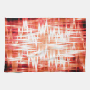 Linge De Cuisine Motif zigzag rouge