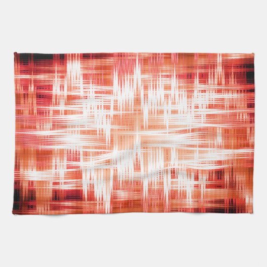 Linge De Cuisine Motif zigzag rouge (Horizontal)