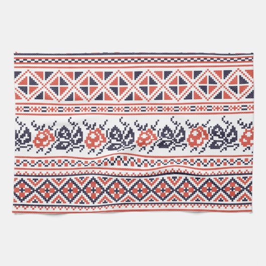 Linge De Cuisine Motifs de conception de point de croix (Horizontal)