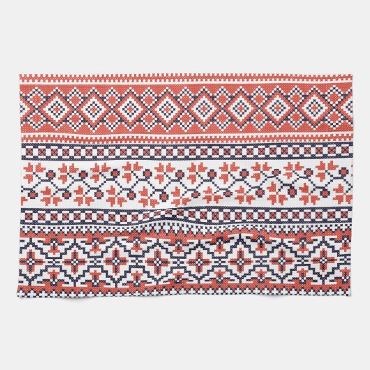 Linge De Cuisine Motifs de conception de point de croix (Horizontal)