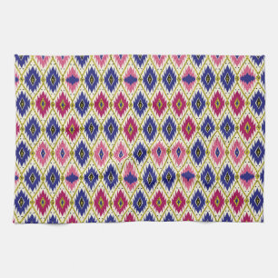 Linge De Cuisine Motifs géométriques : Illustration textile traditi