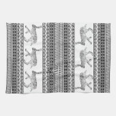 Linge De Cuisine Motifs géométriques noirs de Jacklapin du sud-oues (Horizontal)