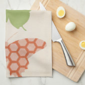 Linge De Cuisine Motifs papillons décoratifs sur Arrière - plan crè (Quart Plié)