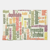 Linge De Cuisine Motivation Mots #4 valeurs positives (Horizontal)