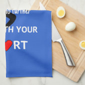 Linge De Cuisine Motivation sportive citation de course bleu (Quart Plié)