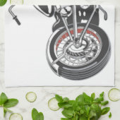 Linge De Cuisine Moto. (Plié)