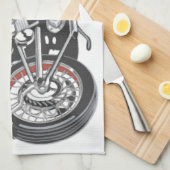 Linge De Cuisine Moto. (Quart Plié)