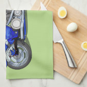 Linge De Cuisine Moto 1 - Bleu (Quart Plié)