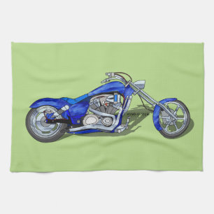 Linge De Cuisine Moto 1 - Bleu
