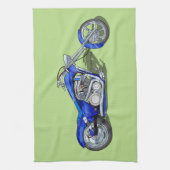 Linge De Cuisine Moto 1 - Bleu (Vertical)