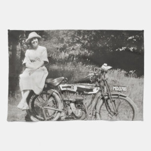 Linge De Cuisine Moto vintage