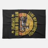 Linge De Cuisine Motocyclette de chien (Horizontal)