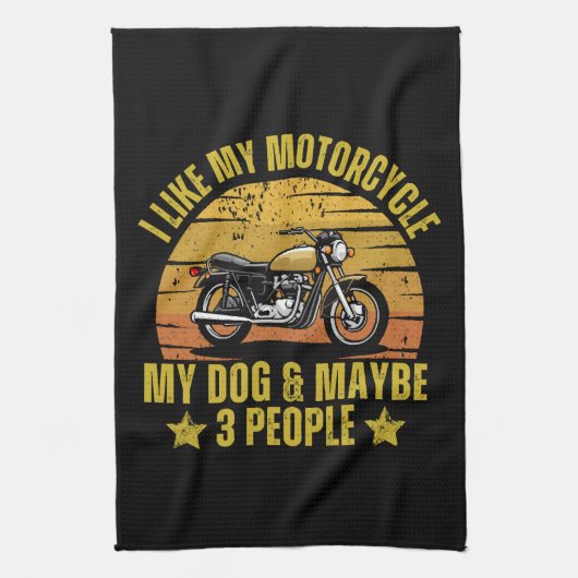 Linge De Cuisine Motocyclette de chien (Vertical)