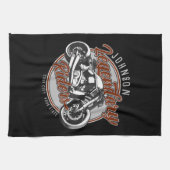 Linge De Cuisine Motocyclette Personnalisée Cavalier Légendaire Mot (Horizontal)