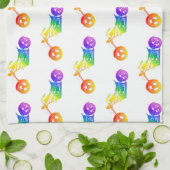 Linge De Cuisine Motorcycle arc-en-ciel (Plié)