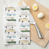 Linge De Cuisine Motorhome Camping Retro RV Vanlife Blanc (Quart Plié)