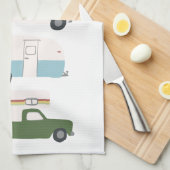 Linge De Cuisine Motorhome Camping Retro RV Vanlife Blanc (Quart Plié)