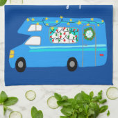 Linge De Cuisine Motorhome Camping Retro RV Vanlife Xmas (Plié)