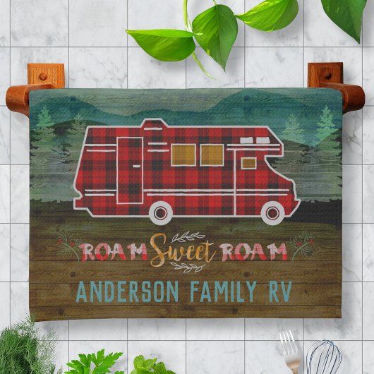 Linge De Cuisine Motorhome RV Camper Travel Van Rustic Personalized
