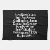 LINGE DE CUISINE MOTS ALPHABET PHONÉTIQUE / CODE (Horizontal)