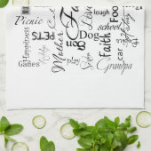 Linge De Cuisine Mots de famille (Plié)