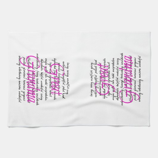 Linge De Cuisine Mots de grand-mère (Horizontal)