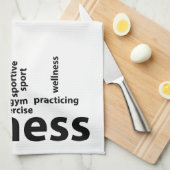 Linge De Cuisine Mots fitness (Quart Plié)