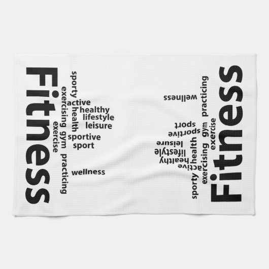Linge De Cuisine Mots fitness (Horizontal)