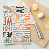 Linge De Cuisine Mots fitness (Quart Plié)