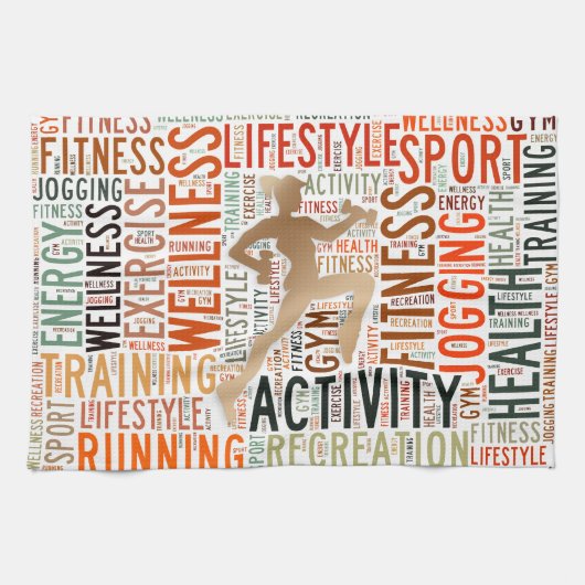 Linge De Cuisine Mots fitness (Horizontal)