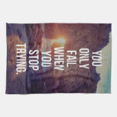 Linge De Cuisine Mots Inspirationnels - Échec Lorsque Vous Arrêtez (Horizontal)