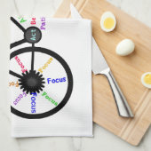 Linge De Cuisine Mots Motivationnels, Vélo, Cyclisme, Vélo Femmes (Quart Plié)