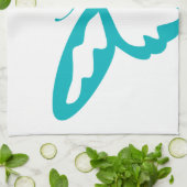 Linge De Cuisine Mouche de papillon de turquoise, chenille, motif, (Plié)