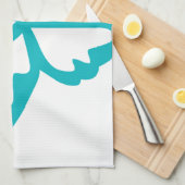 Linge De Cuisine Mouche de papillon de turquoise, chenille, motif, (Quart Plié)
