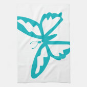 Linge De Cuisine Mouche de papillon de turquoise, chenille, motif, (Vertical)