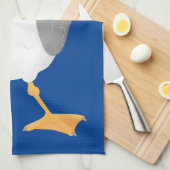 Linge De Cuisine Mouette drôle avec frites dessin animé (Quart Plié)