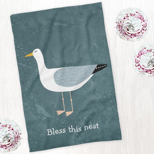Linge De Cuisine Mouette Fantaisiste Nauticale Côtière
