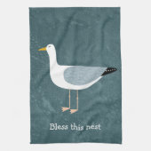 Linge De Cuisine Mouette Fantaisiste Nauticale Côtière (Vertical)