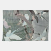 Linge De Cuisine Mouettes au-dessus des vagues océaniques par Louis (Horizontal)