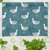 Linge De Cuisine Mouettes marines (Plié)