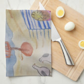 Linge De Cuisine Mouettes sur le Beach Tea Towel (Quart Plié)